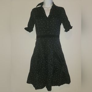 White House Black Market fit & flare polka dot dress